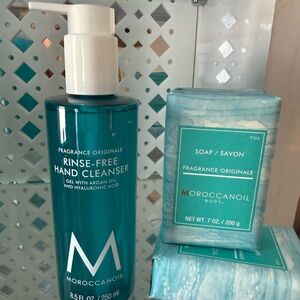 Moroccanoil Teal Hand Cleanser and Soap Duo